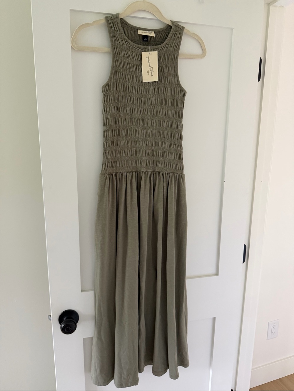 Universal Thread Olive Smocked Tank Dress NWT